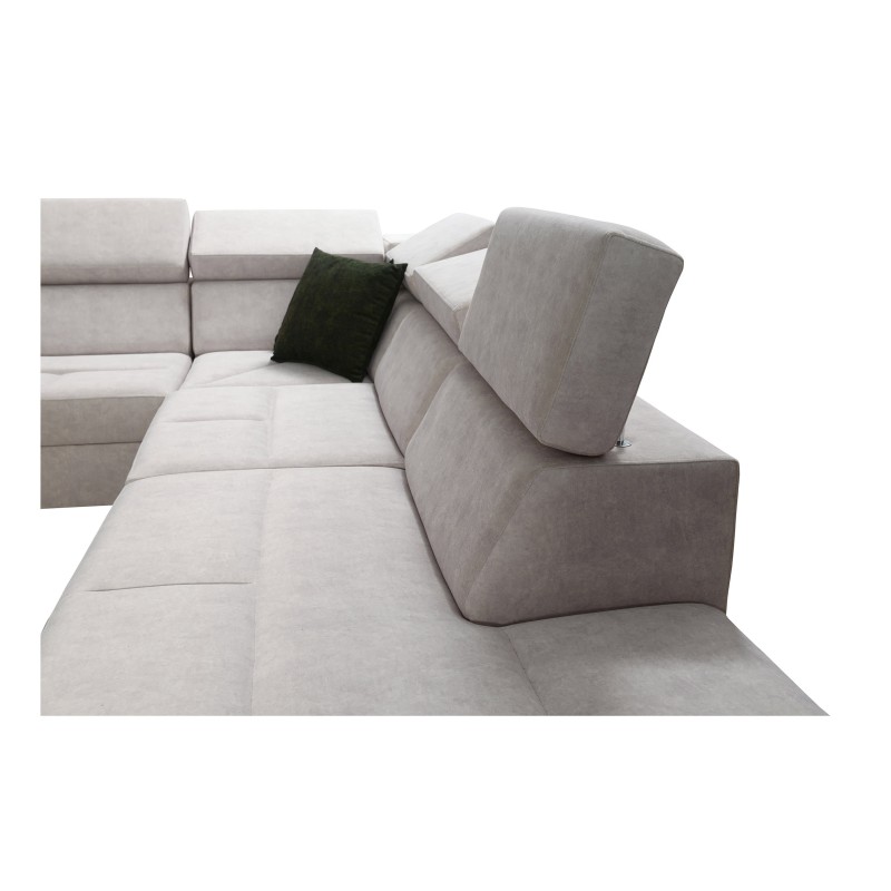 The Avanti X U-shaped corner sofa with a sleeping function and USB lamp | Velvet, Whisper 3 + Eco-leather