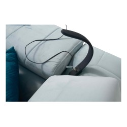 Modena V corner sofa with a sleeping function and bedding storage - Velvet, Amor velvet 4309