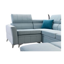 Modena V corner sofa with a sleeping function and a storage compartment for bedding - Velvet, Amor velvet 4318