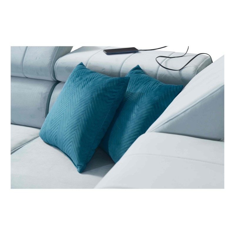 Sofá esquinero Modena V con función de cama y contenedor para ropa de cama - Velvet, Amor velvet 4321