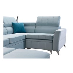 Modena V corner sofa with sleeping function and bedding storage - Velvet, Amor velvet 4312