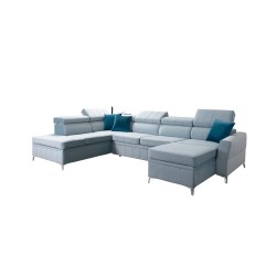Ecksofa Modena VI mit Schlaffunktion – Eleganz und Funktionalität im Velvet-Stoff, Amor Velvet 4309