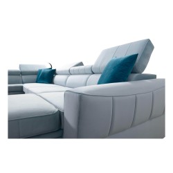 Ecksofa Modena VI mit Schlaffunktion – Eleganz und Funktionalität in Samtstoff, Amor Velvet 4321