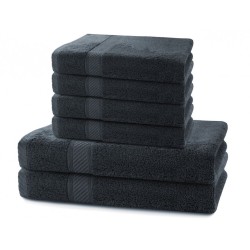 Frankhauer Set 6 Bambushandtücher BAMBOO - verschiedene Farben 270x140+450x100