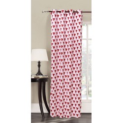 Frankhauer Cortina TRIÁNGULOS blanco-rojo 140x245