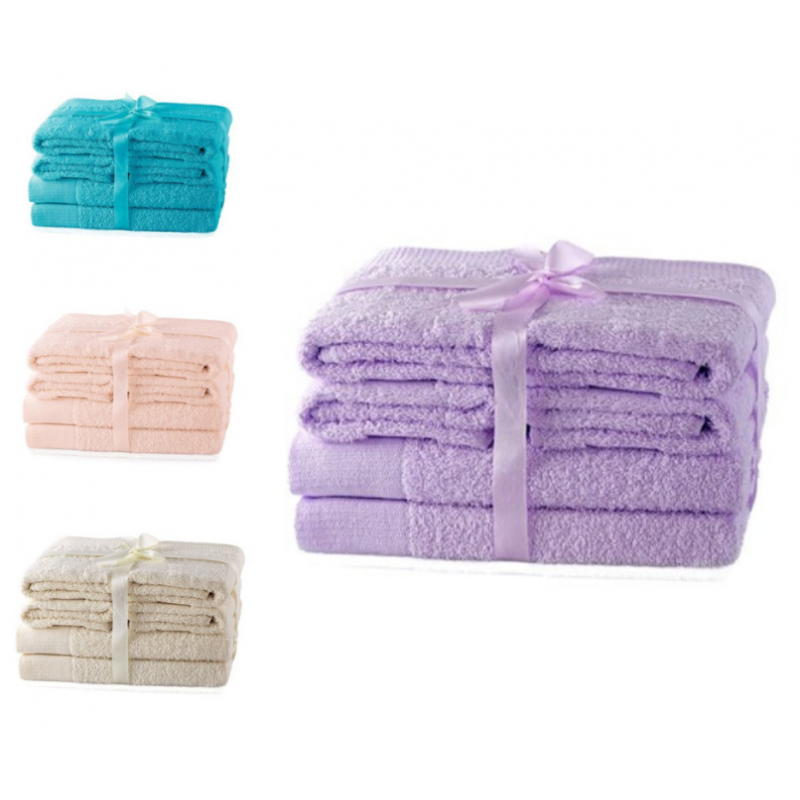 Frankhauer Set of 6 AMARILIS towels - various colors 270x140+450x100