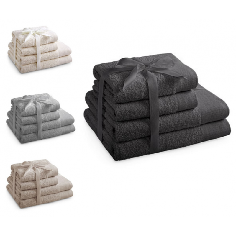 Frankhauer Set of 4 AMARILIS towels - various colors 270x140+250x100