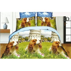 Frankhauer Ropa de cama 3D PERROS DISEÑO 2 - 100% microfibra