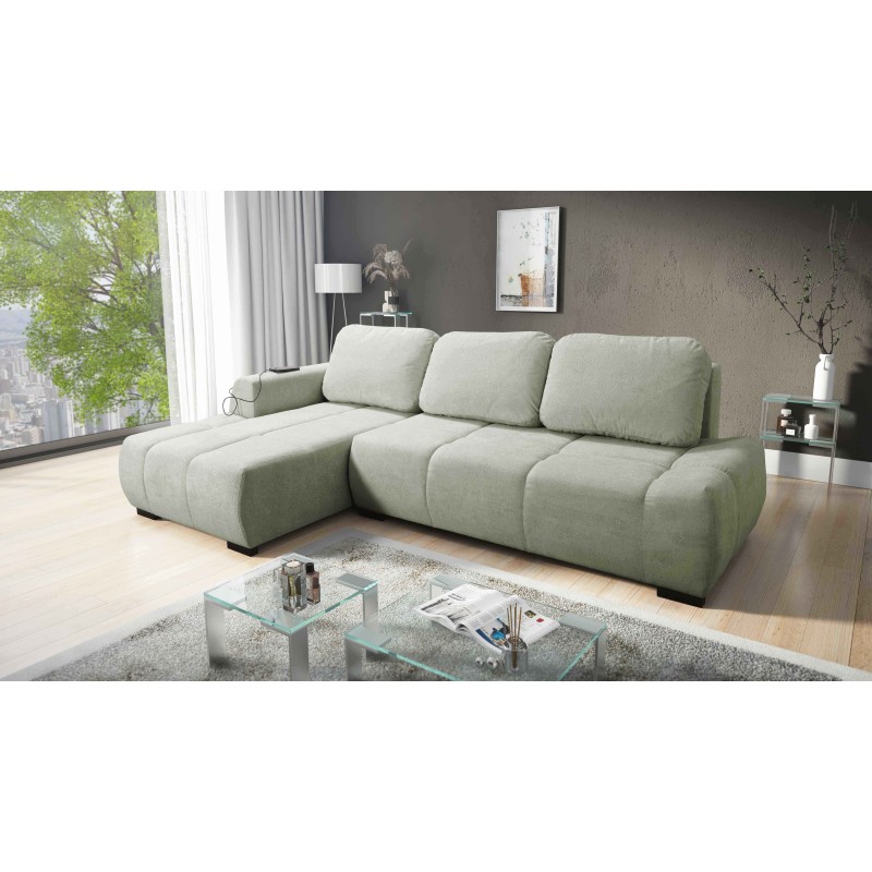 Ecksofa Oscar mit Schlaffunktion und USB-Anschluss – Komfort und Stil in Ihrem Wohnzimmer