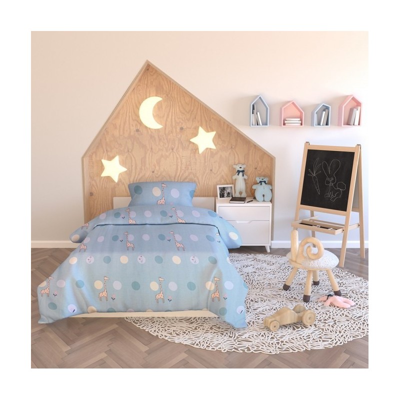 Frankhauer Ropa de cama infantil Jirafas Alegres