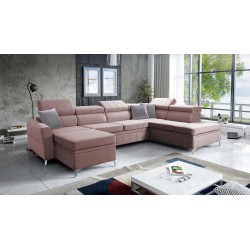 Ecksofa Modena VI mit Schlaffunktion – Eleganz und Funktionalität im Velvet-Stoff, Amor Velvet 4308