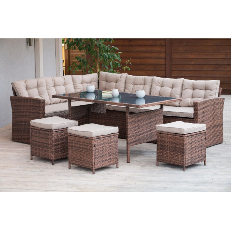 Frankhauer LILO Dark Brown Garden Furniture Set