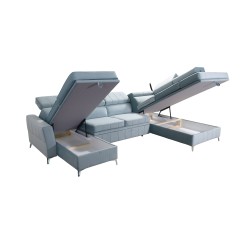 Ecksofa Modena VI mit Schlaffunktion – Eleganz und Funktionalität im Velvet-Stoff, Amor Velvet 4309