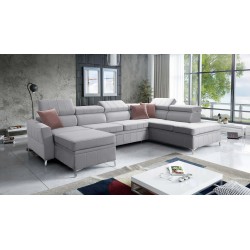 Narożnik Modena VI z funkcją spania – elegancja i funkcjonalność w tkaninie Velvet, Amor velvet 4318