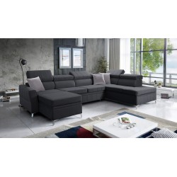 Ecksofa Modena VI mit Schlaffunktion – Eleganz und Funktionalität in Samtstoff, Amor Velvet 4321