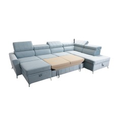 Ecksofa Modena VI mit Schlaffunktion – Eleganz und Funktionalität in Samtstoff, Amor Velvet 4321