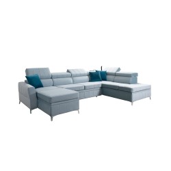 Ecksofa Modena VI mit Schlaffunktion – Eleganz und Funktionalität in Samtstoff, Amor Velvet 4321