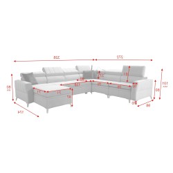 bMeta Title:/b Modena VII Corner Sofa with Sleeping Function - Elegance and Functionality | [YOUR STORE NAME]