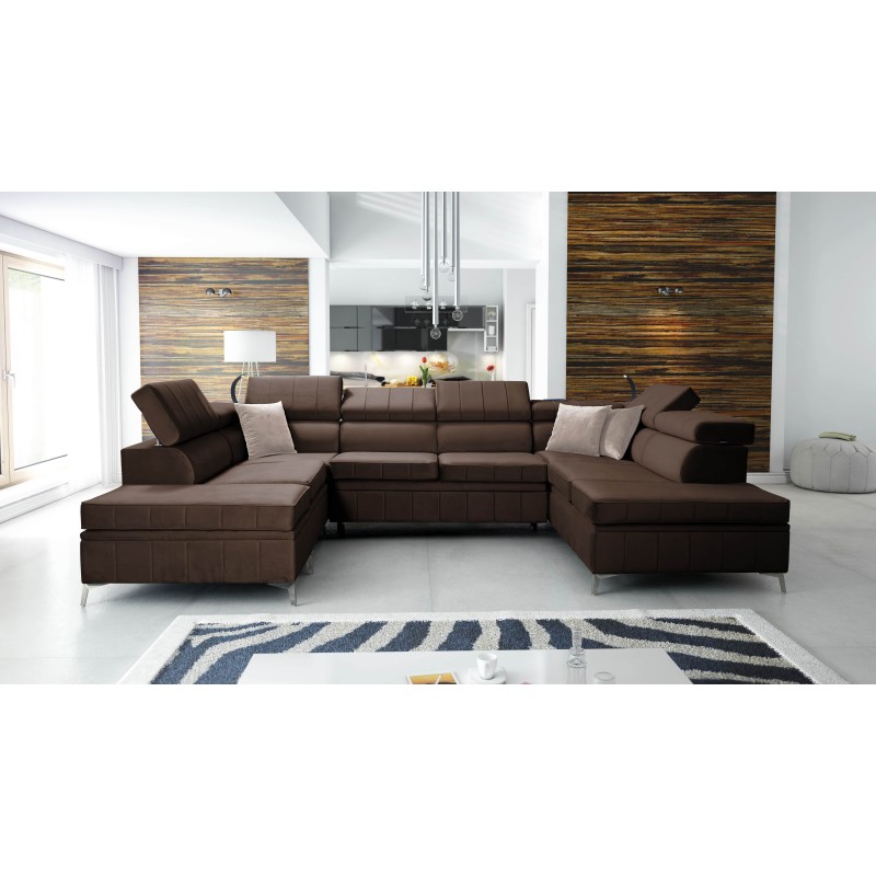 Narożnik Modena VIII z funkcją spania Velvet, Amor velvet 4301 - elegancja i funkcjonalność w jednym