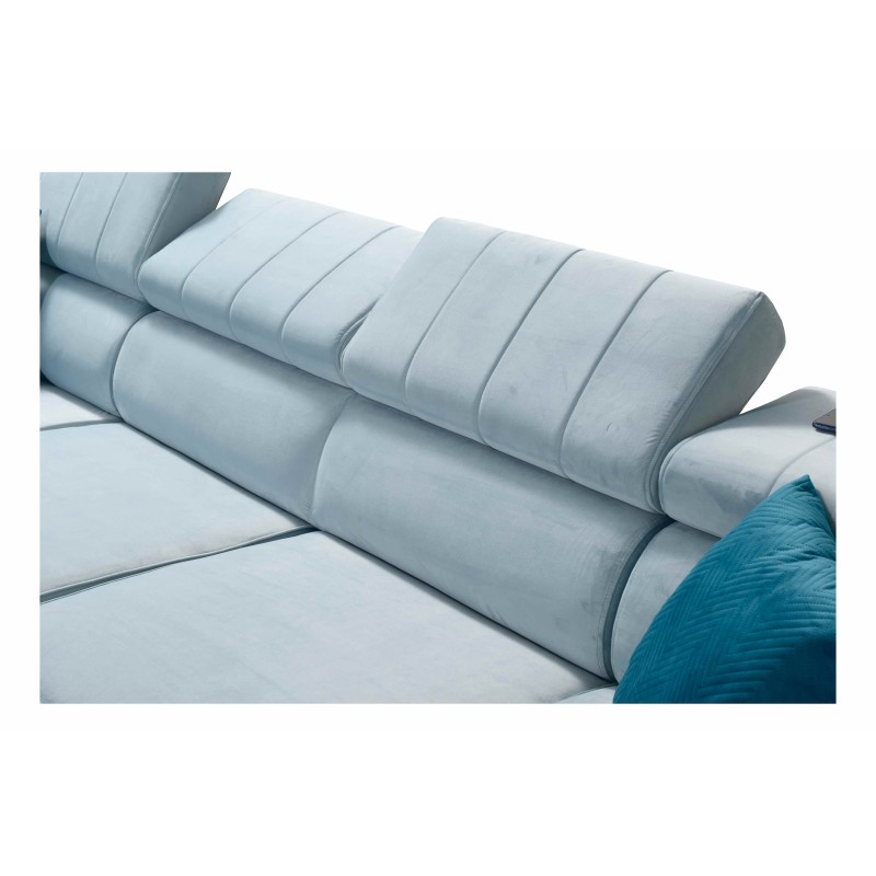 Modena VIII Corner Sofa with Sleeping Function Velvet, Amor Velvet 4301 - elegance and functionality in one