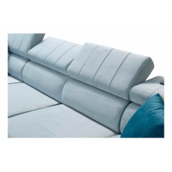 Modena VIII Corner Sofa with Sleeping Function Velvet, Amor Velvet 4303 - Elegance and Functionality in One