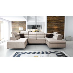Modena VIII Corner Sofa with Sleeping Function Velvet, Amor Velvet 4303 - Elegance and Functionality in One