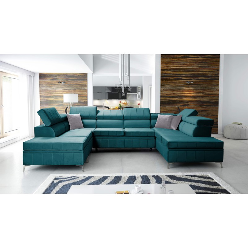 Кутовий диван Modena VIII з функцією сну Velvet, Amor velvet 4312 - елегантність і функціональність в одному