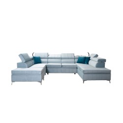 Modena VIII corner sofa with sleeping function Velvet, Amor velvet 4318 - elegance and functionality in one