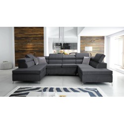 Modena VIII Corner Sofa with Sleeping Function Velvet, Amor Velvet 4321 - Elegance and Functionality in One
