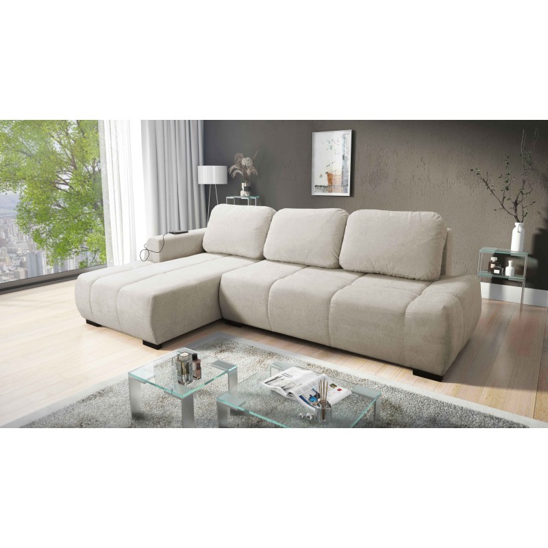 Ecksofa Oscar mit Schlaffunktion und USB-Anschluss – Komfort und Stil in Ihrem Wohnzimmer
