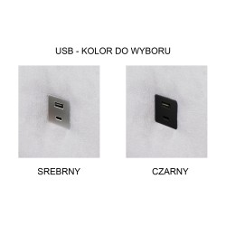 Narożnik Fusion IV z pikowanym siedziskiem, funkcją spania i portem USB | Welur | Hydrofobowa, Magic Velvet 2221