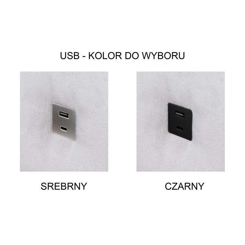 Narożnik Fusion IV z pikowanym siedziskiem, funkcją spania i portem USB | Welur | Hydrofobowa, Magic Velvet 2221