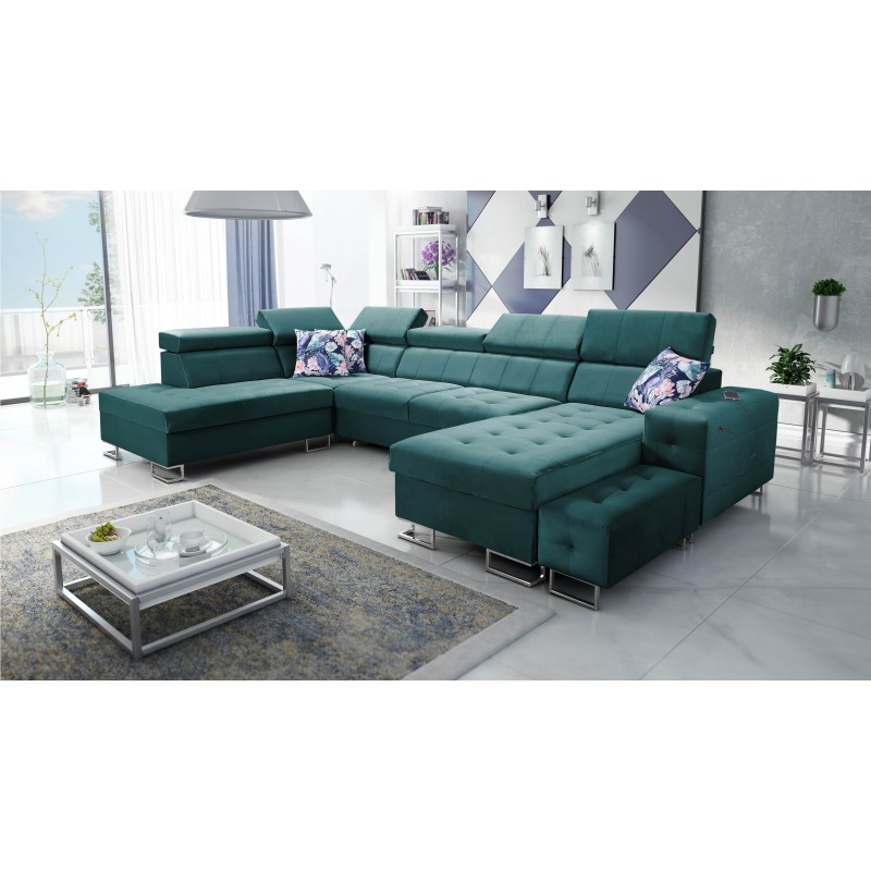 Elegant Fusion VI Corner Sofa with Quilted Seat - Exceptional Comfort and Style