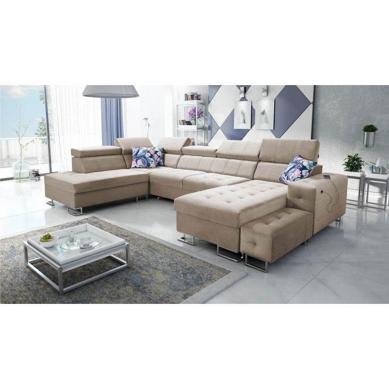 Elegant Fusion VI Corner Sofa with Quilted Seat - Exceptional Comfort and Style
