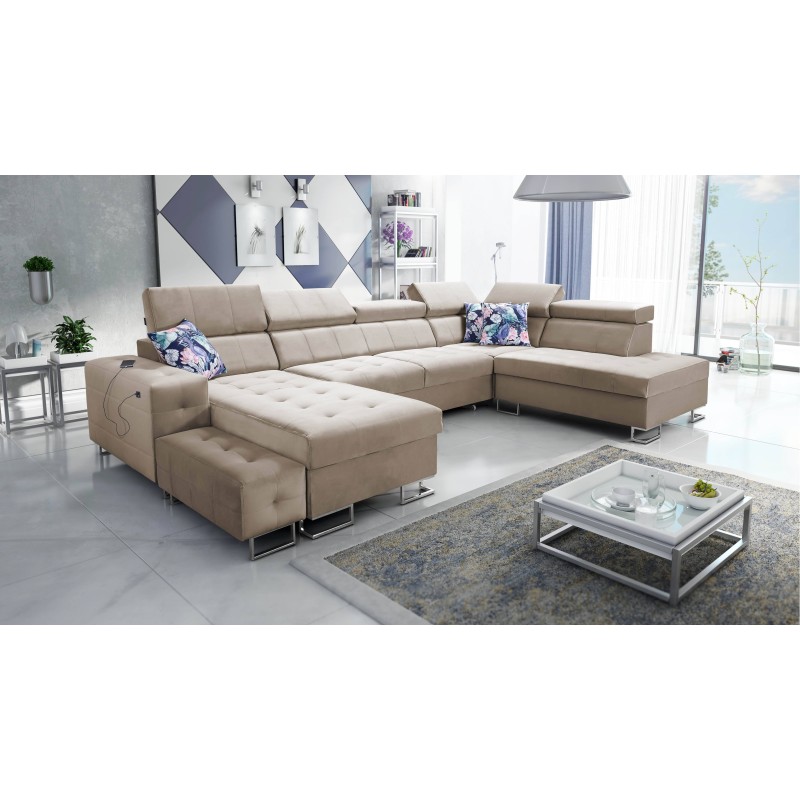 Elegante Ecksofa Fusion VI mit Gestepptem Sitz - Außergewöhnlicher Komfort und Stil