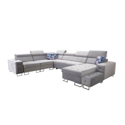 Ecksofa Fusion VIII mit gestepptem Sitz und Schlaffunktion | Hochwertige Möbel