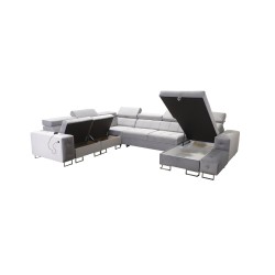 Fusion VIII corner sofa with quilted seat and sleeping function | High-quality furniture