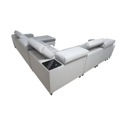 Fusion VIII corner sofa with quilted seat and sleeping function | High-quality furniture