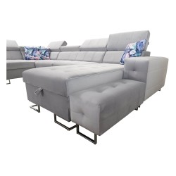 Ecksofa Fusion VIII mit gestepptem Sitz und Schlaffunktion | Hochwertige Möbel