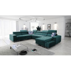 Ecksofa Fusion VIII mit gestepptem Sitz und Schlaffunktion | Hochwertige Möbel
