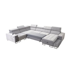 Esquina Fusion VIII con asiento acolchado y función de cama | Muebles de alta calidad