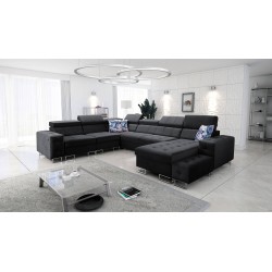 Ecksofa Fusion VIII mit gestepptem Sitz und Schlaffunktion | Hochwertige Möbel