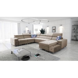 Esquina Fusion VIII con asiento acolchado y función de cama | Muebles de alta calidad