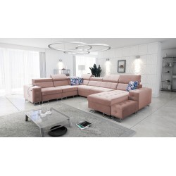 Esquina Fusion VIII con asiento acolchado y función de cama | Muebles de alta calidad