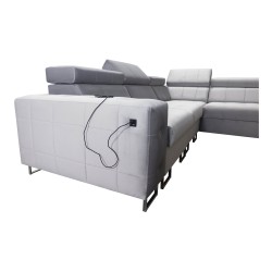 Ecksofa Fusion VIII mit gestepptem Sitz und Schlaffunktion | Hochwertige Möbel