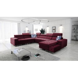 Ecksofa Fusion VIII mit gestepptem Sitz und Schlaffunktion | Hochwertige Möbel