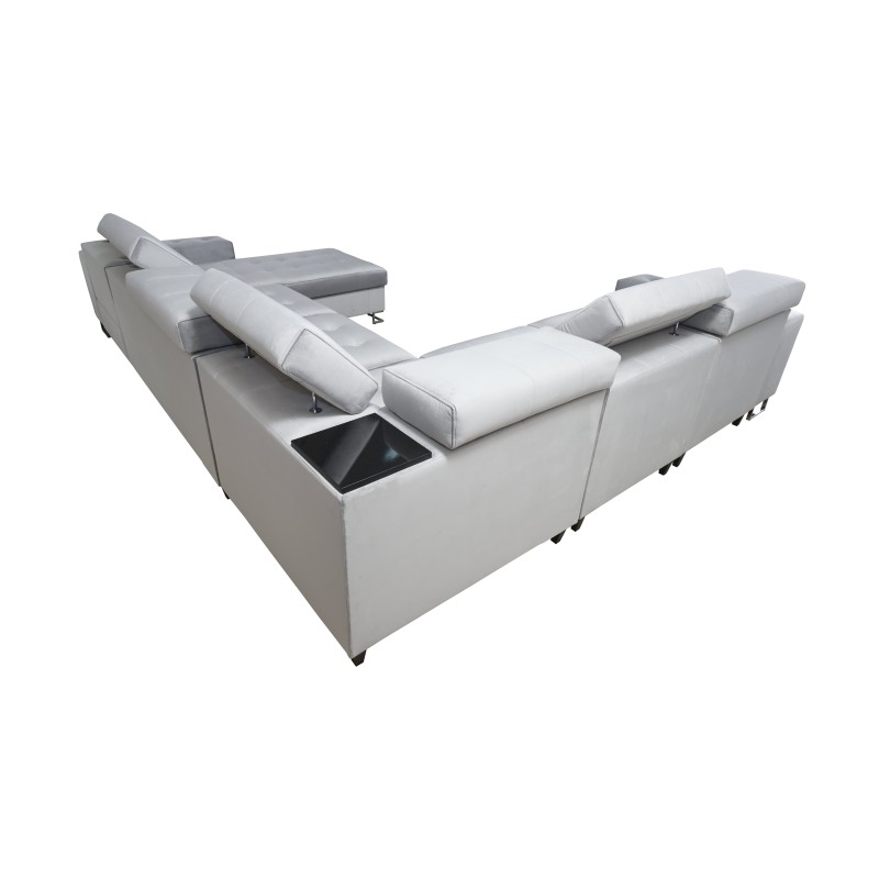 Fusion VIII corner sofa with quilted seat and sleeping function | High-quality furniture