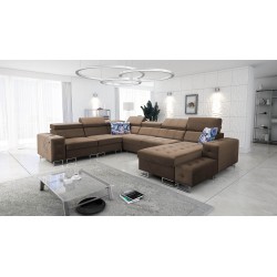Esquina Fusion VIII con asiento acolchado y función de cama | Muebles de alta calidad