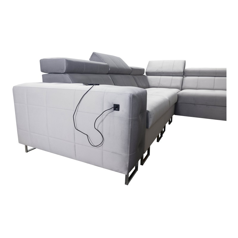 Esquina Fusion VIII con asiento acolchado y función de cama | Muebles de alta calidad