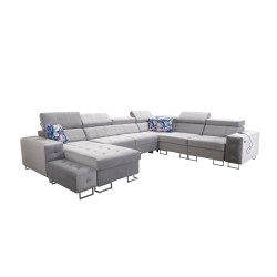 Ecksofa Fusion VIII mit gestepptem Sitz und Schlaffunktion | Hochwertige Möbel